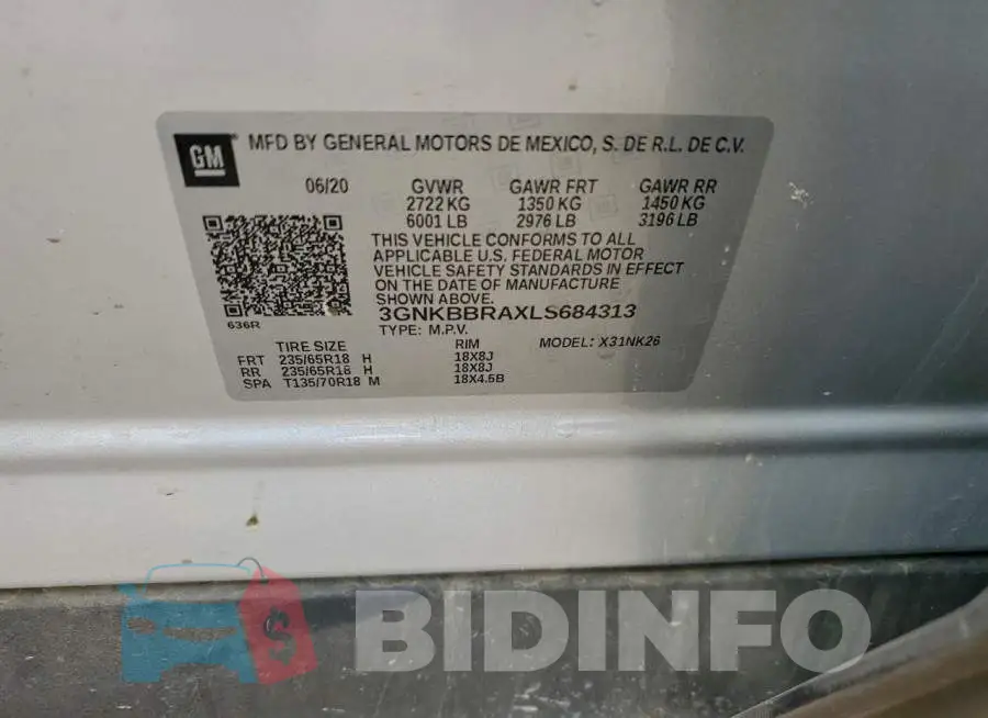 3GNKBBRAXLS684313 Photo# 13