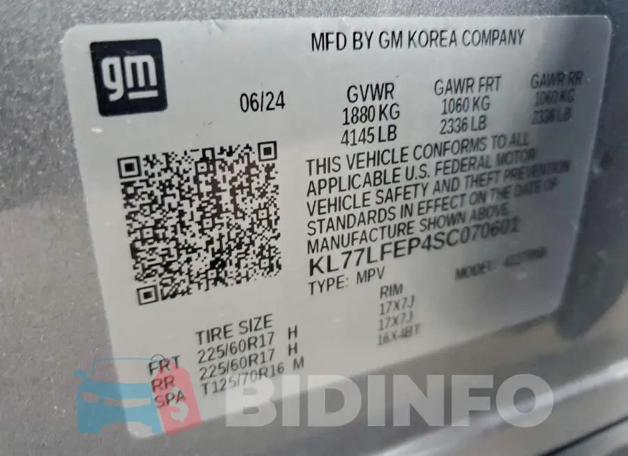 KL77LFEP4SC070601 Photo# 12
