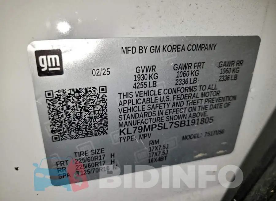 KL79MPSL7SB191805 Photo# 13