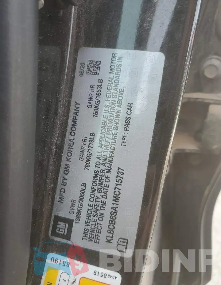 KL8CB6SA1MC715737 Photo# 12