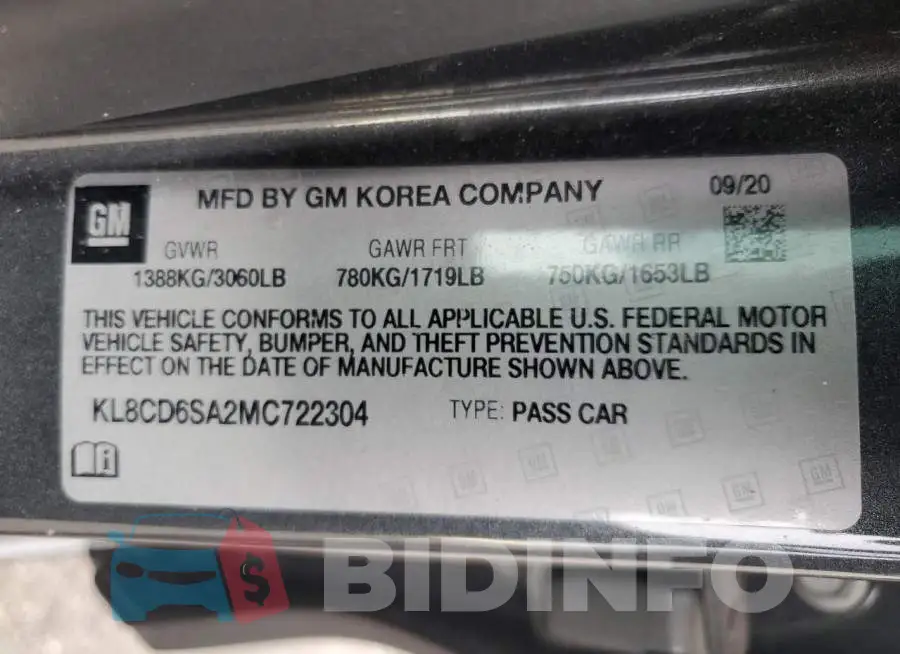 KL8CD6SA2MC722304 Photo# 12