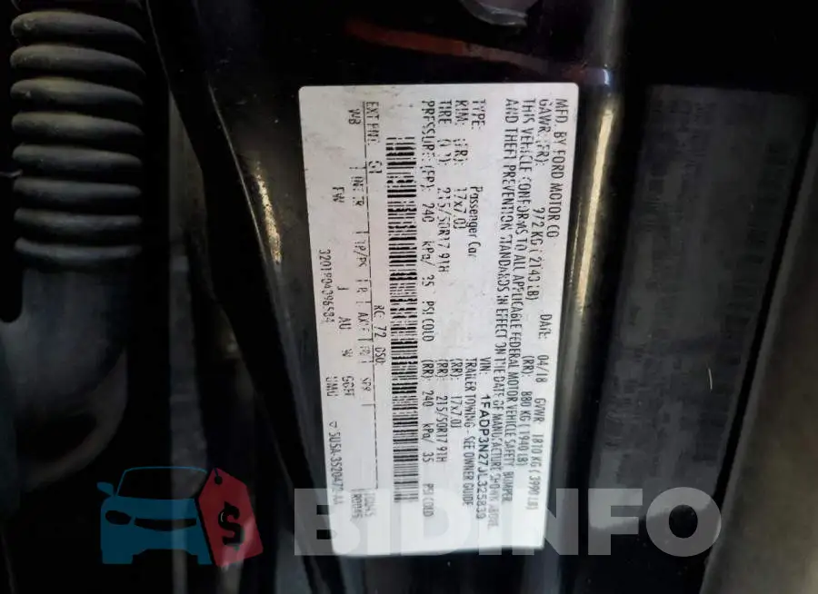 1FADP3N27JL325839 Photo# 12