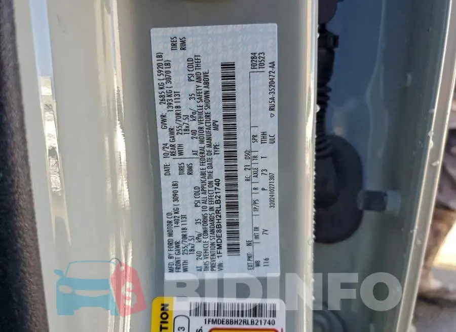 1FMDE8BH2RLB21740 Photo# 13