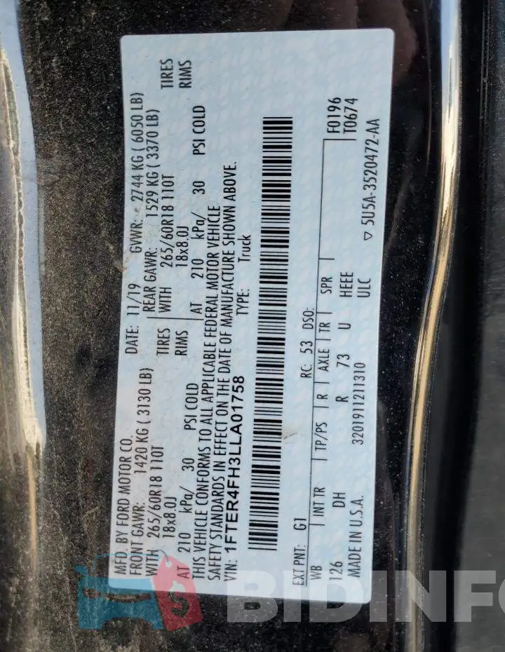 1FTER4FH3LLA01758 Photo# 12
