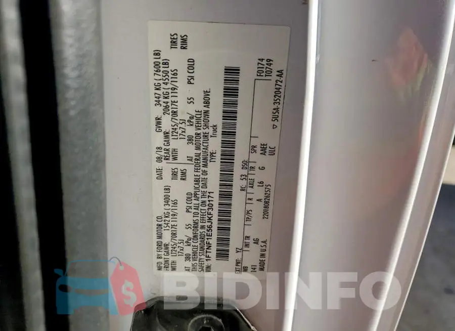 1FTNF1E56JKF30171 Photo# 12
