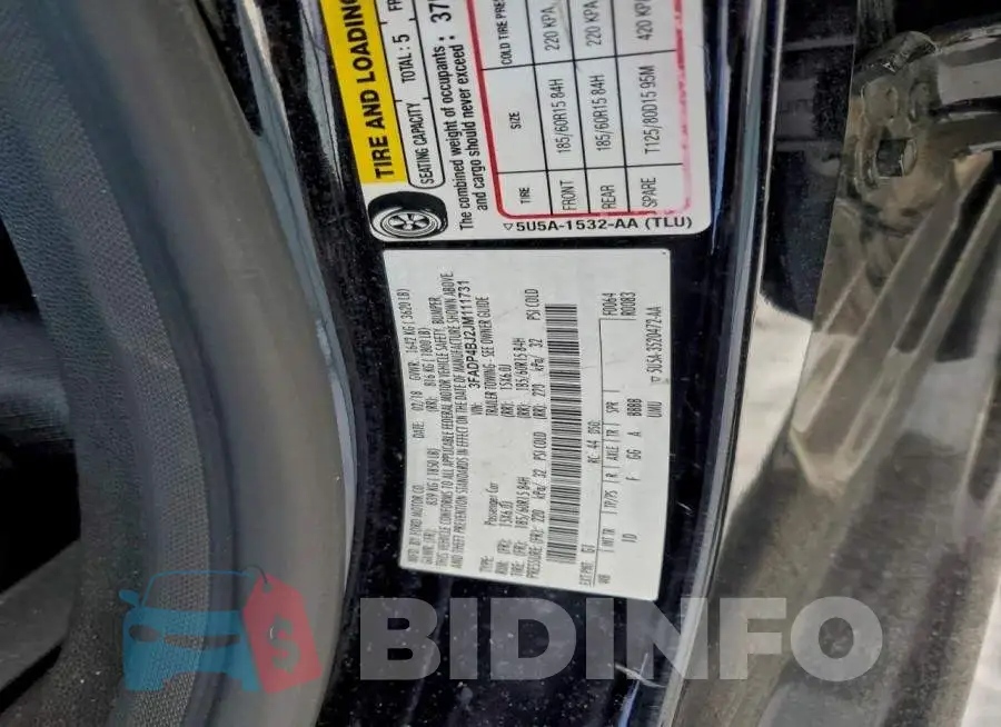 3FADP4BJ2JM111731 Photo# 12
