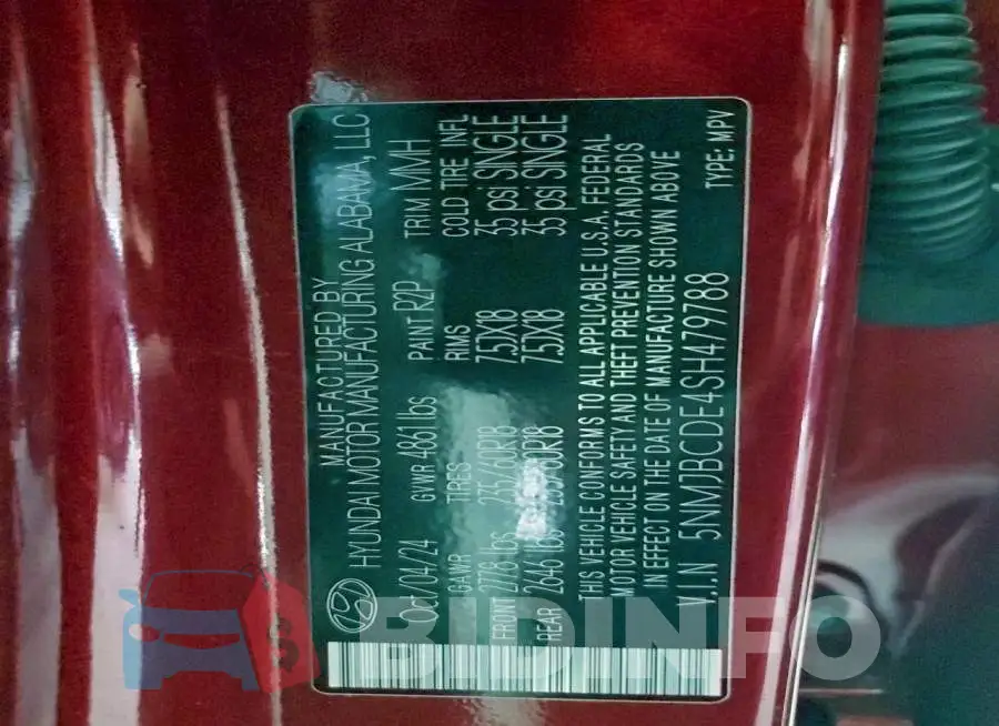 5NMJBCDE4SH479788 Photo# 13