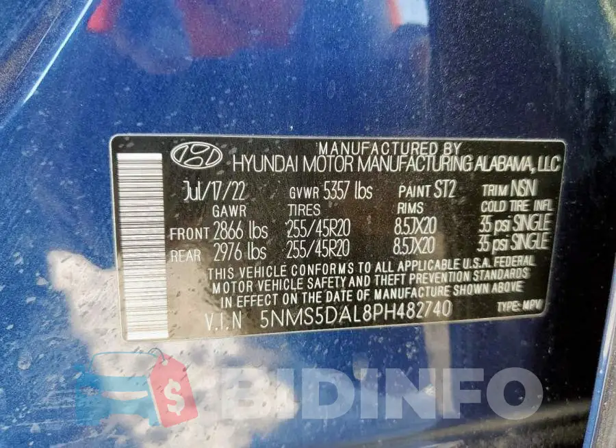 5NMS5DAL8PH482740 Photo# 14