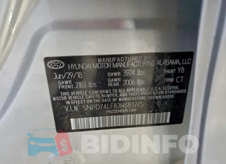 5NPD74LF8JH383775 Photo# 12