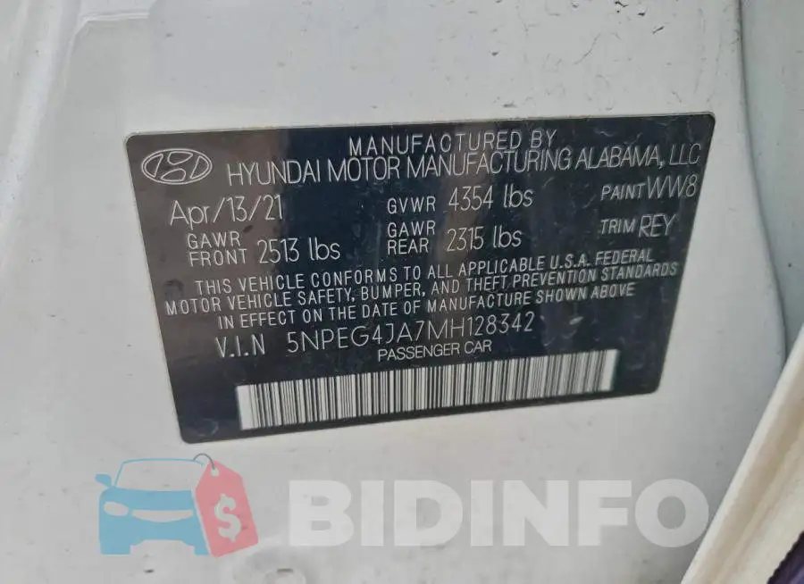 5NPEG4JA7MH128342 Photo# 12