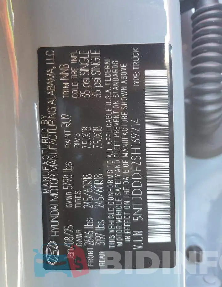 5NTJDDDF2SH139214 Photo# 12