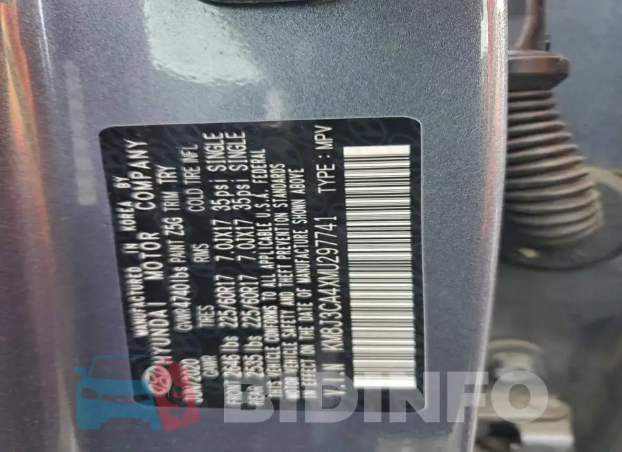 KM8J3CA4XMU297741 Photo# 13
