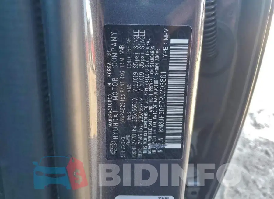 KM8JF3DE7RU293861 Photo# 14
