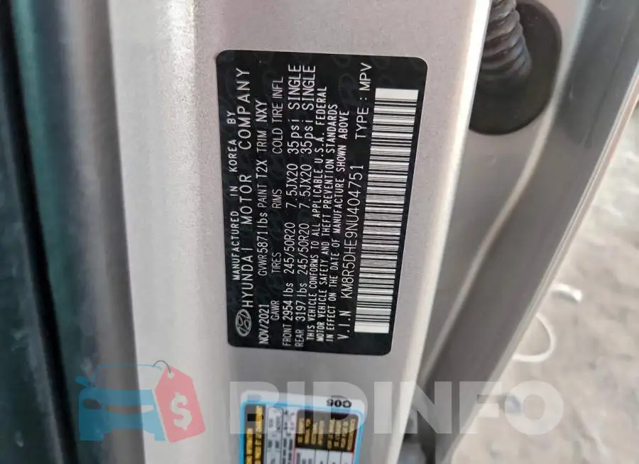KM8R5DHE9NU404751 Photo# 13