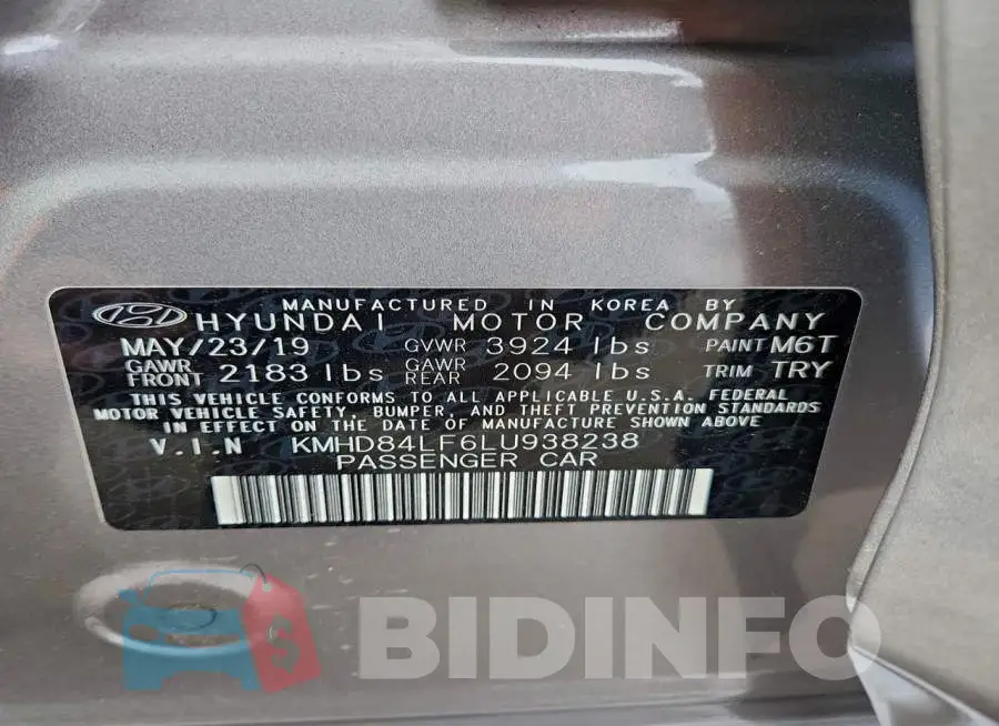 KMHD84LF6LU938238 Photo# 13