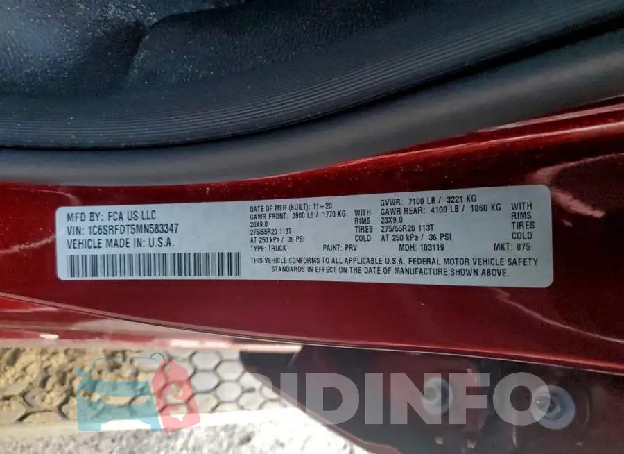 1C6SRFDT5MN583347 Photo# 12