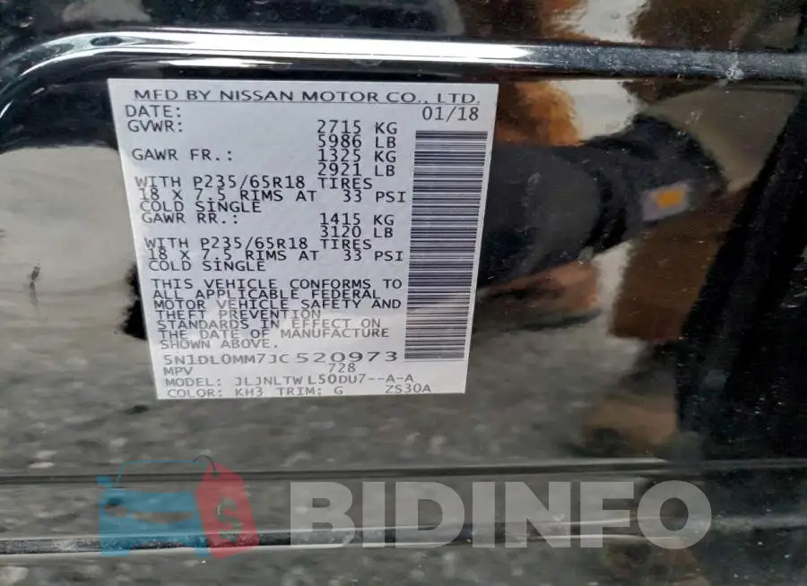 5N1DL0MM7JC520973 Photo# 13