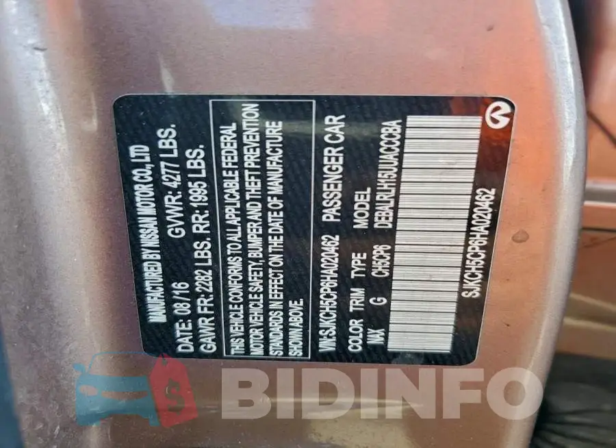 SJKCH5CP6HA020462 Photo# 13