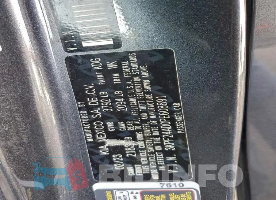 3KPF24AD0PE608891 Photo# 12