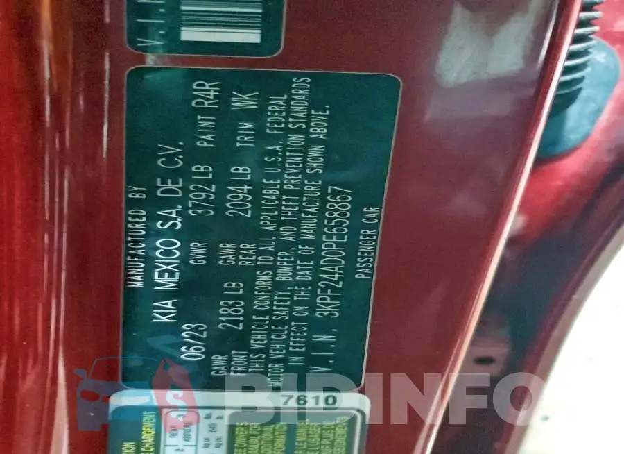 3KPF24AD0PE658867 Photo# 13