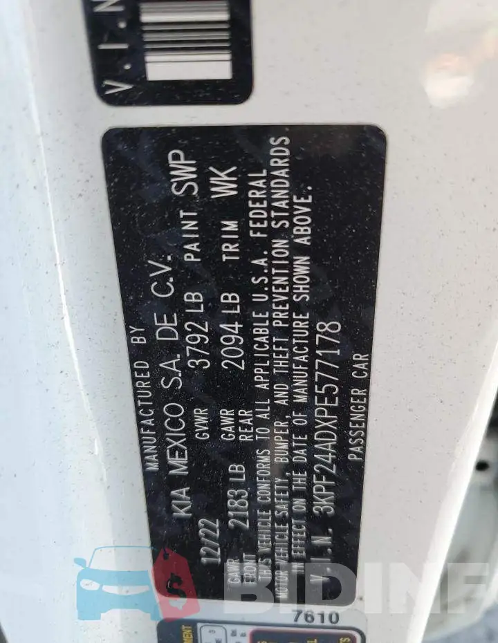 3KPF24ADXPE577178 Photo# 12