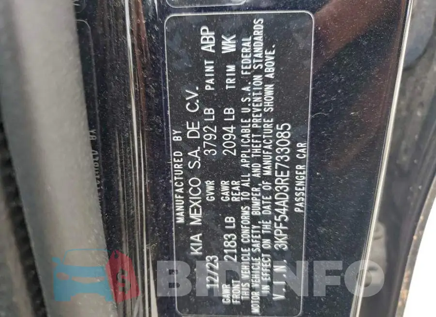 3KPF54AD3RE733085 Photo# 12
