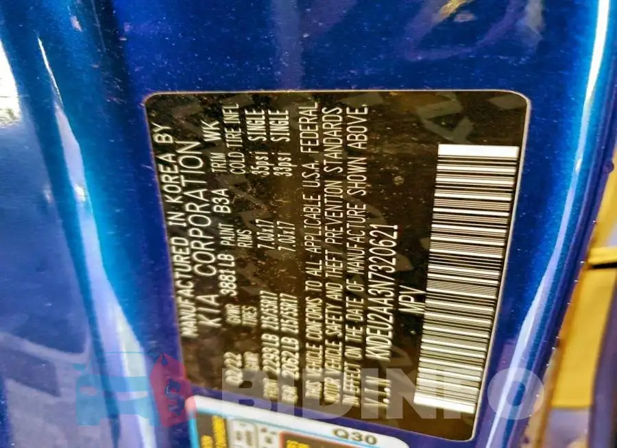 KNDEU2AA3N7320621 Photo# 13