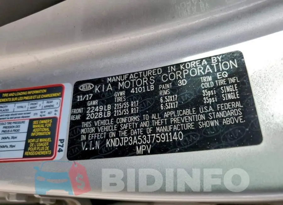 KNDJP3A53J7591140 Photo# 12
