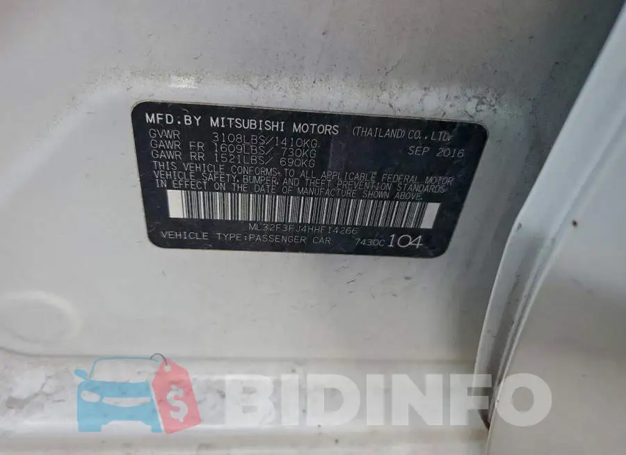 ML32F3FJ4HHF14266 Photo# 12