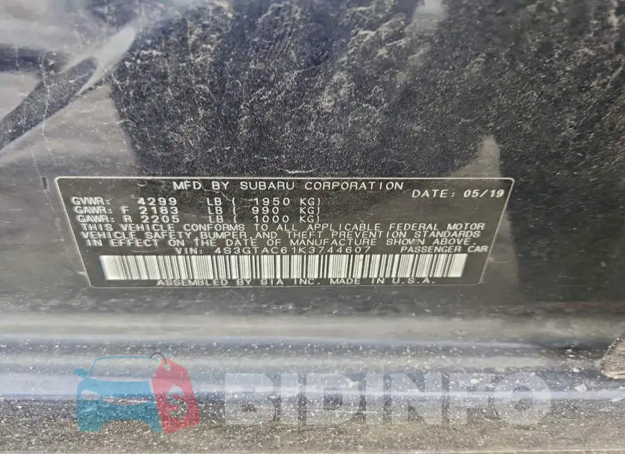 4S3GTAC61K3744607 Photo# 13