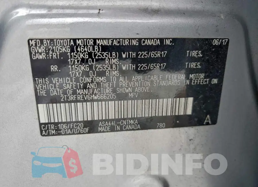 2T3RFREV6HW666205 Photo# 13