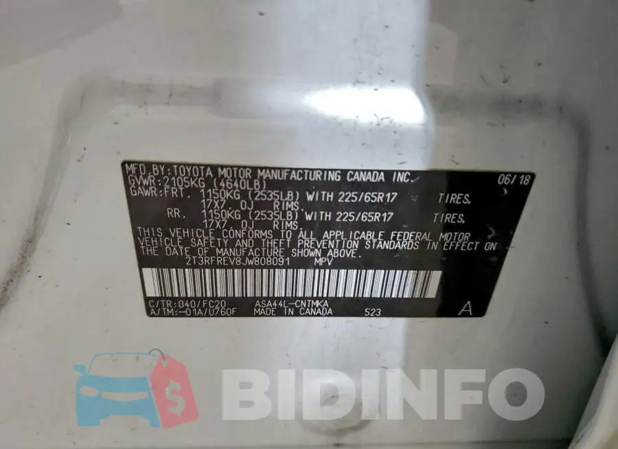 2T3RFREV8JW808091 Photo# 14