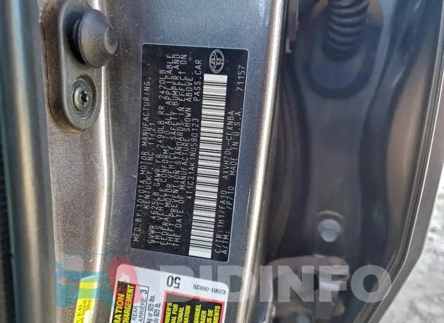 4T1C31AK1NU580123 Photo# 12