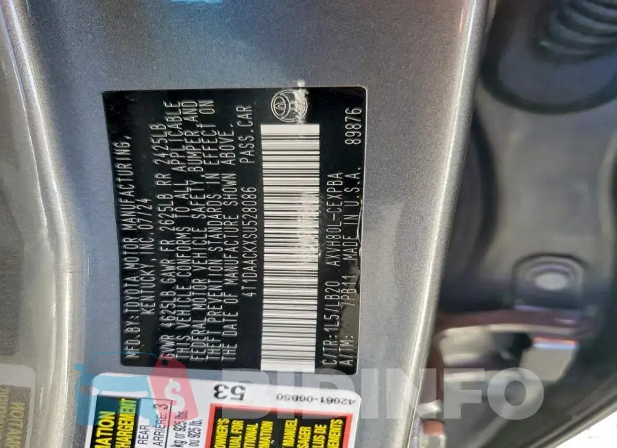 4T1DAACKXSU528086 Photo# 12