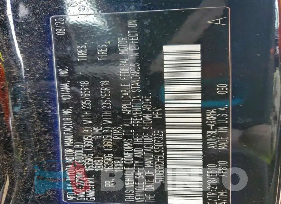 5TDGBRCH5LS507329 Photo# 13