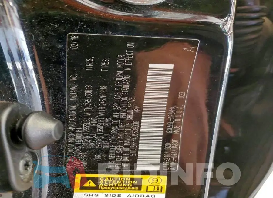 5TDJZRFH4JS539330 Photo# 13