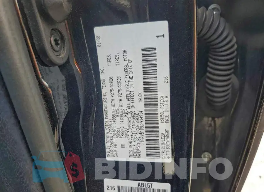 5TFAY5F15LX914914 Photo# 12