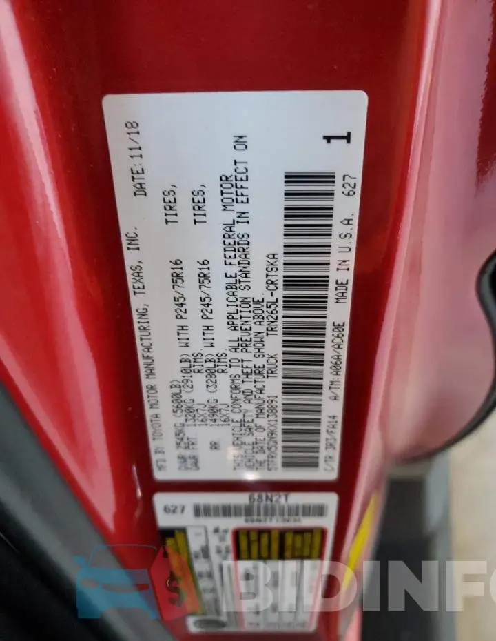 5TFRX5GN9KX138891 Photo# 12