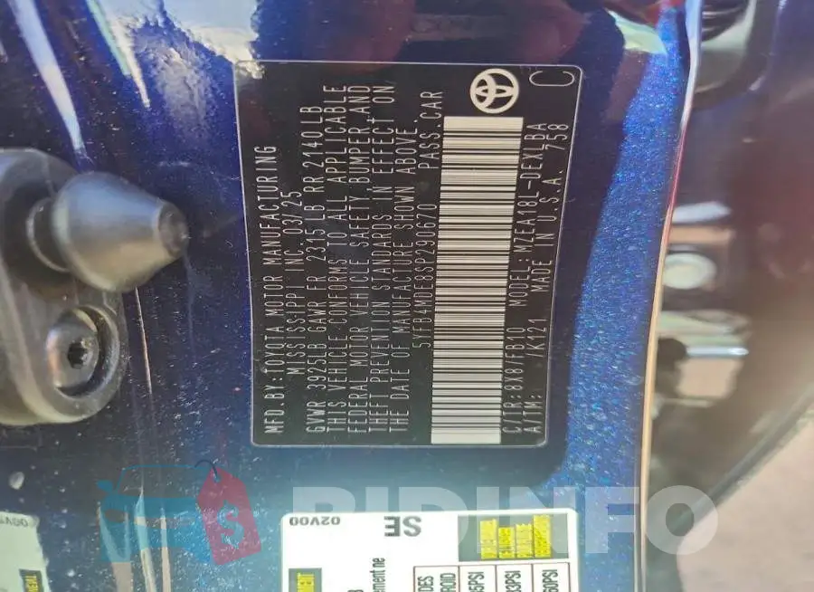 5YFB4MDE8SP290670 Photo# 12