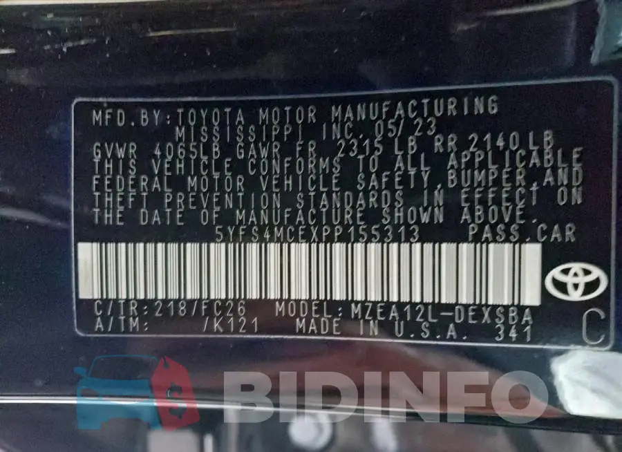 5YFS4MCEXPP155313 Photo# 13