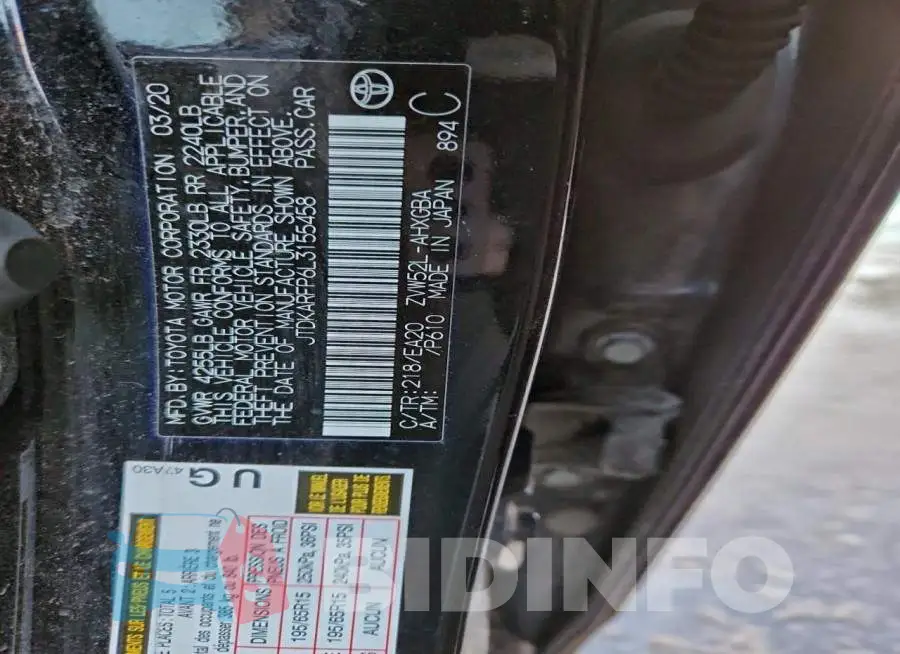 JTDKARFP6L3155458 Photo# 13