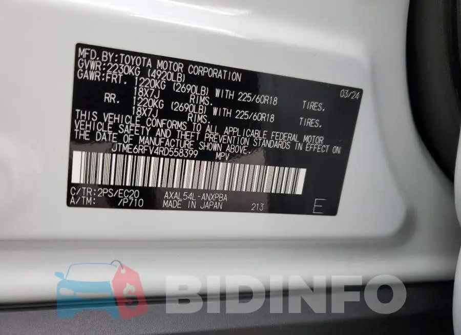 JTME6RFV4RD558399 Photo# 13