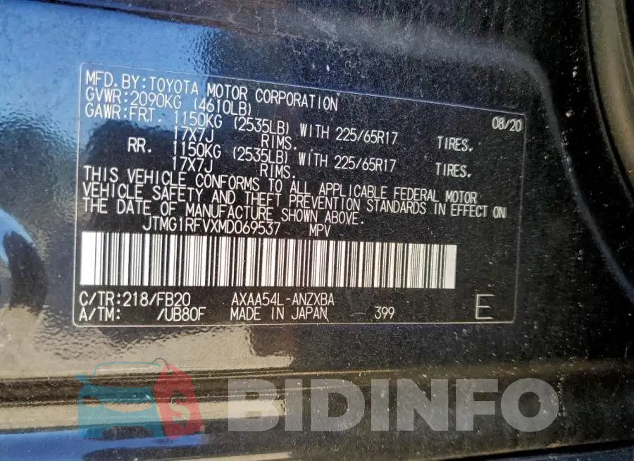JTMG1RFVXMD069537 Photo# 13