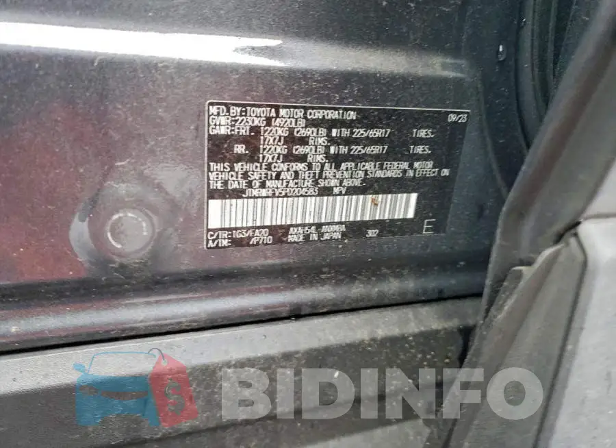 JTMRWRFV5PD204583 Photo# 14