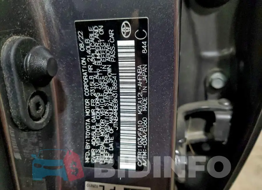 JTNB4MBE8N3188541 Photo# 12