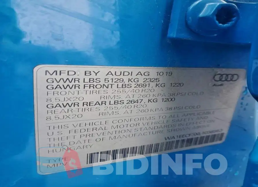 WA1EECF3XL1038953 Photo# 12