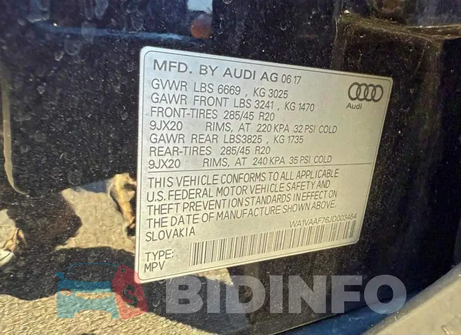 WA1VAAF76JD003454 Photo# 13