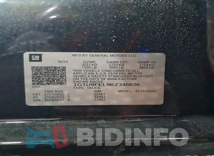 1GTU9FEL9KZ345636 Photo# 13