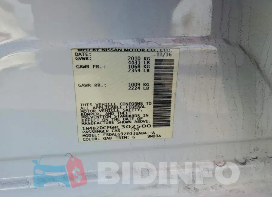 1N4BZ0CP6HC302500 Photo# 12