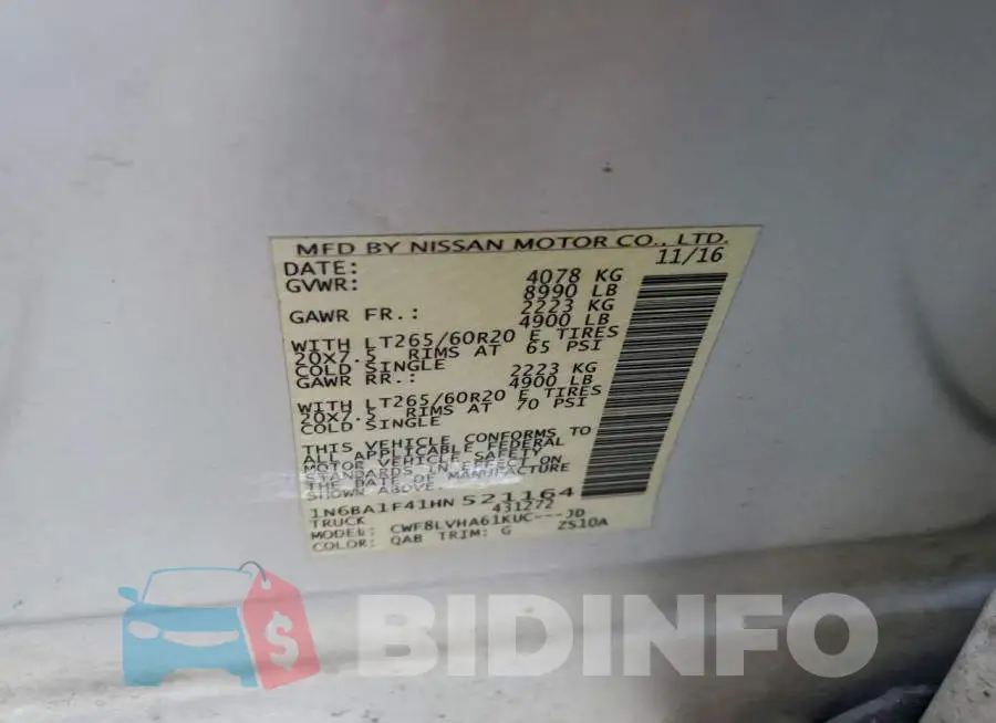 1N6BA1F41HN521164 Photo# 12